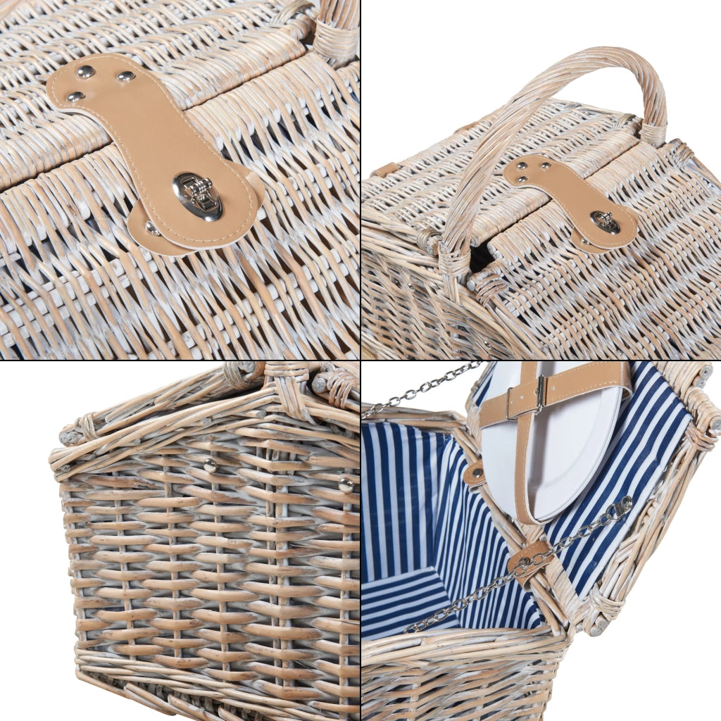 Cestino da picnic per 2 persone bianco naturale blu 03_0010205