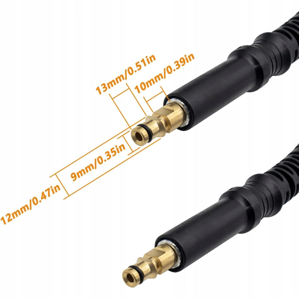 Tubo Alta Pressione 10m Click-Click compatibile con Idropulitrice Kärcher K2-K7 + Lancia Turbodisca Metallica