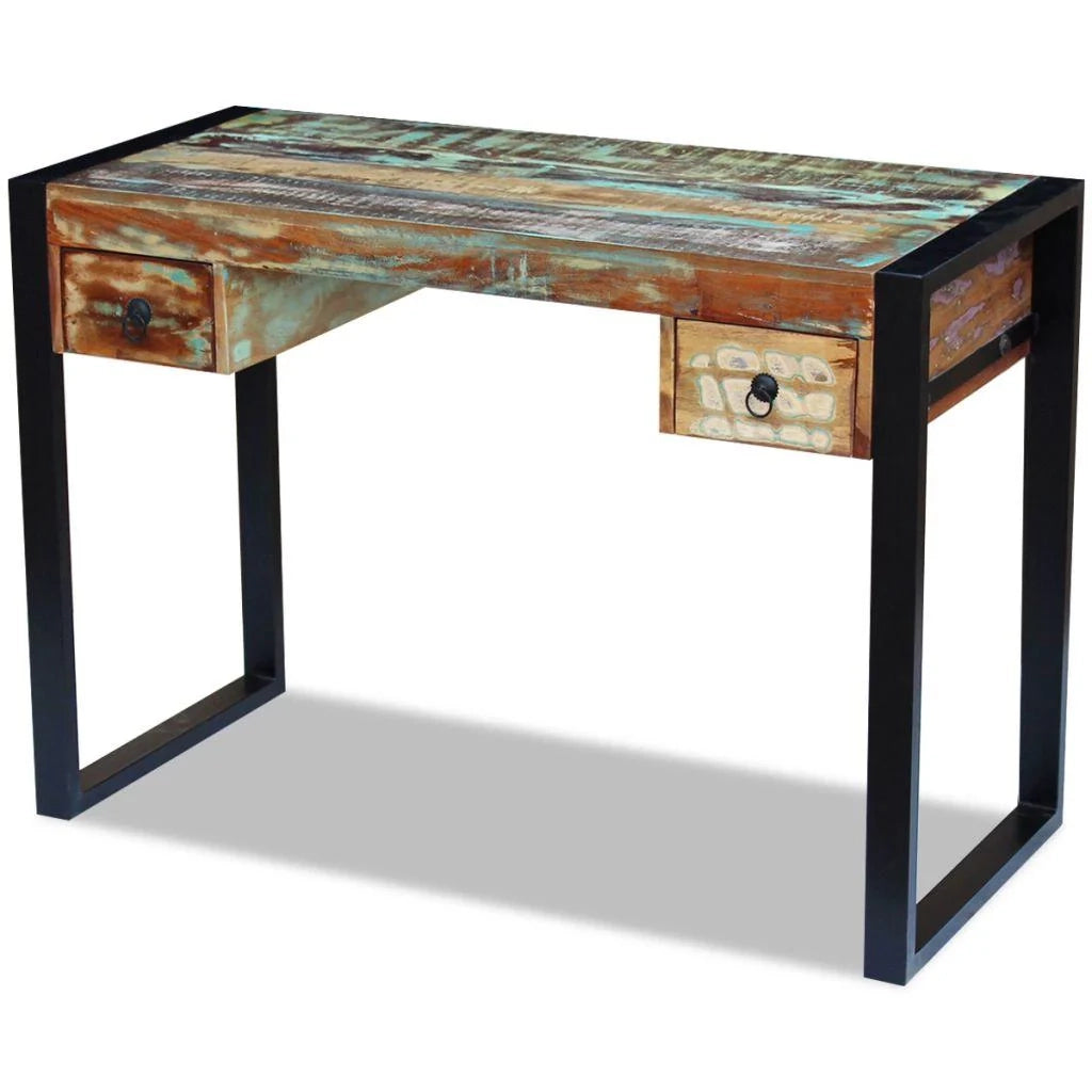 Scrivania tavolo mobile da lavoro per computer legno massello di recupero 0502082