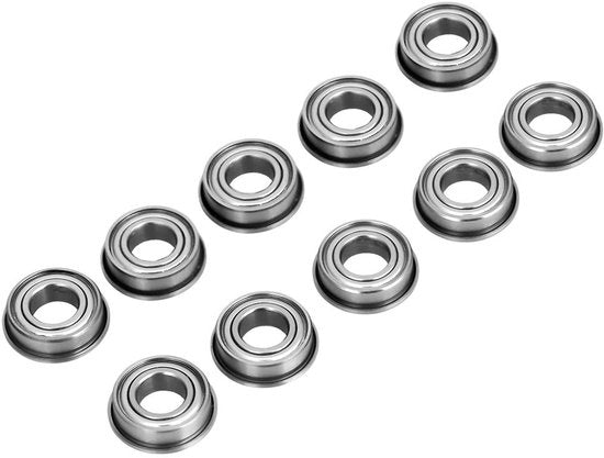 Flenslagers a doppia barriera - 10 pezzi - Diametro interno 8 mm - Diametro esterno 16 mm - Diccia 5 mm - Materiali di alta qualità - Lagers