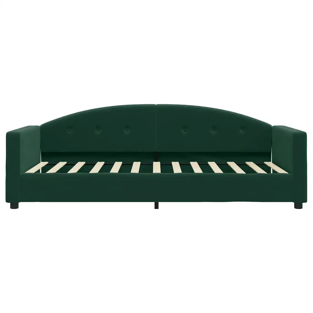 Letto singolo | Letto per adulti | Letto da Giorno Verde Scuro 90x200 cm in Velluto