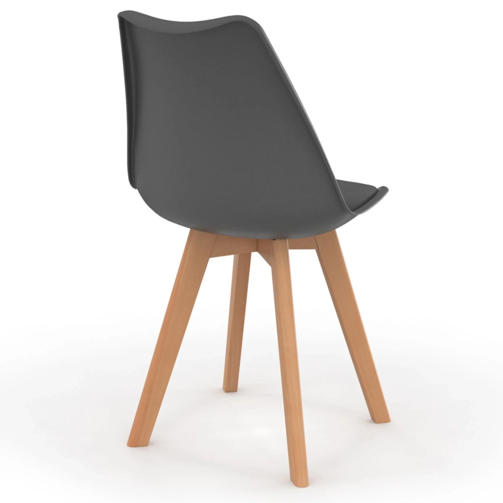 IDMarket - Set di 6 sedie scandinavo gris scuro x2, beige x2, terracotta x2 SARA