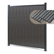 Recinzione Frangivista Grassano in WPC Estendibile con 2 Montanti (AxL) 185 x 180 - Grigio NEU.HOLZ