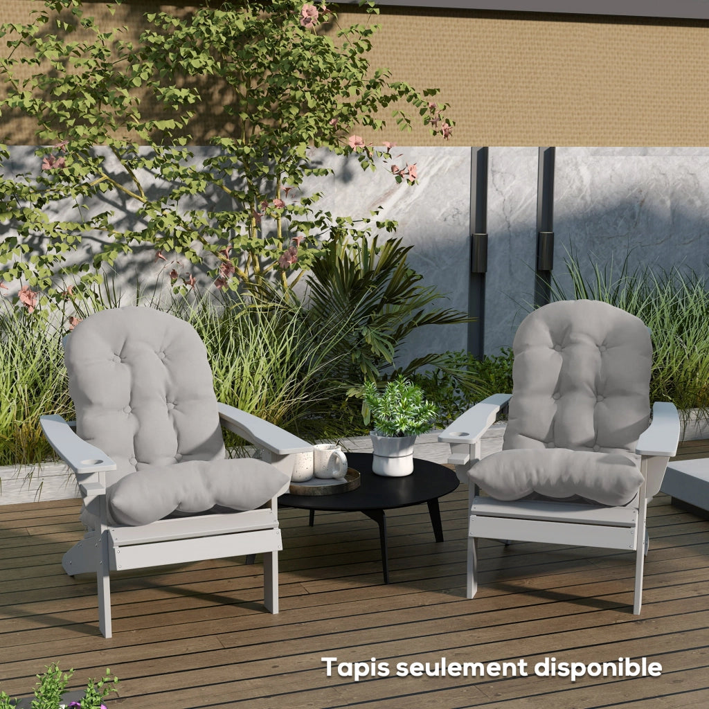 Cuscini per sedie Adirondack ¨C zephmum ¨C 2 pezzi, grigio chiaro