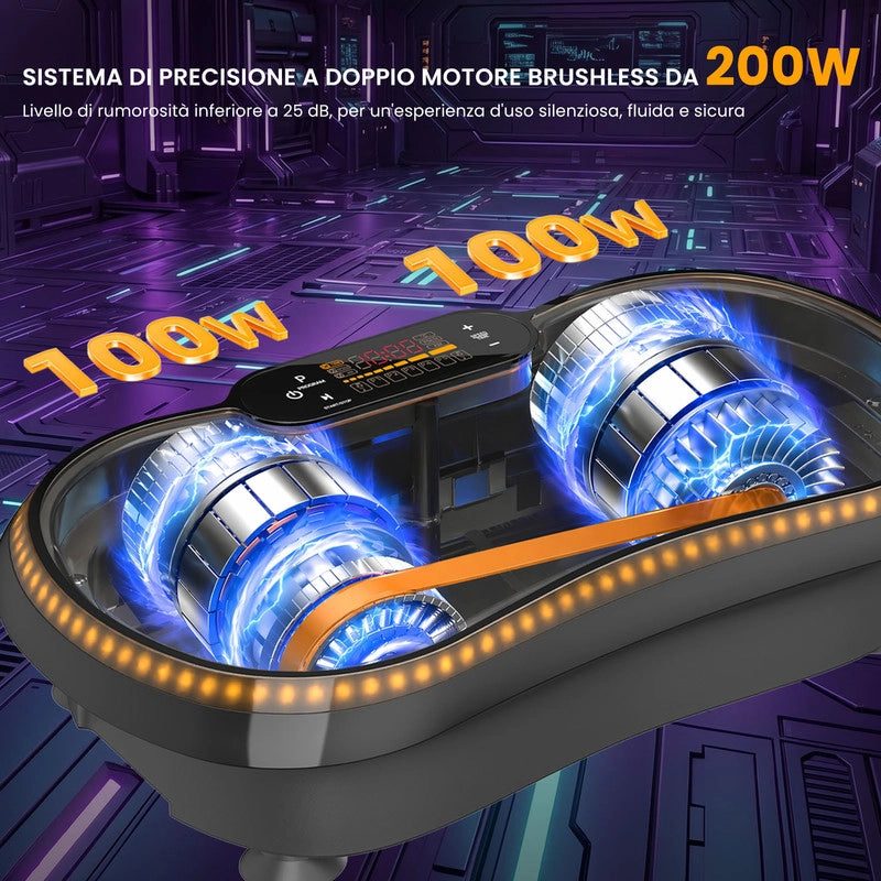 Pedana Vibrante per Fitness Domestico | 200 Livelli, 5 Programmi | Bluetooth | Stabile e Silenziosa | Bande di Resistenza | Max 150 kg