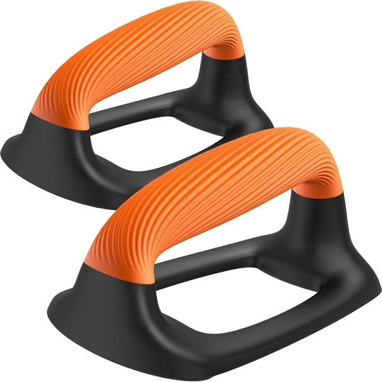 Sostegni di allenamento con maniglia di plastica morbida - stabili e antiscivolo - allenamento di forza di appoggio a terra - flessioni Sostegni di allenamento