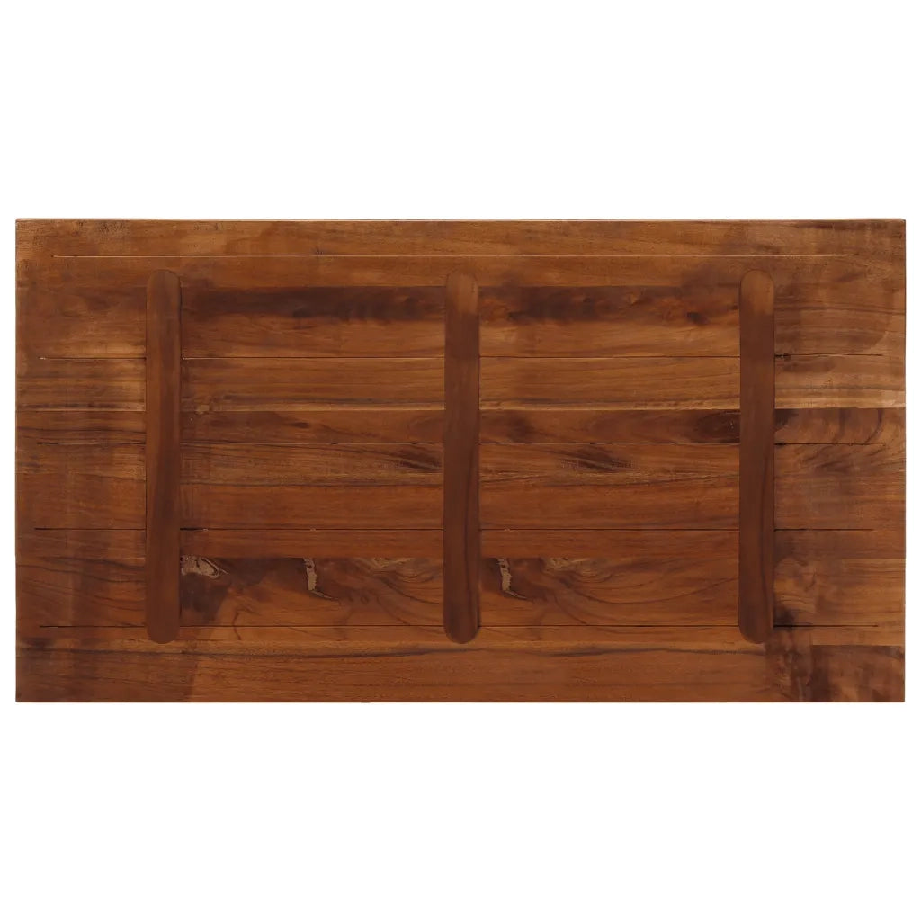 vidaXL Piano Tavolo 120x60x1,5 cm Rettangolare in Massello di Recupero