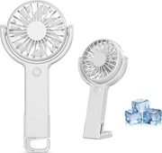 Ventilatore Manuale - Ventilatore da Tavolo - Ventilatore Manuale Riscaricabile - Miniventilatore Portatile - 5 Velocità - Ventilatore Elettrico USB - Per Esterno, Ufficio, Viaggi, Campeggio, Scuola, Casa e Trucco