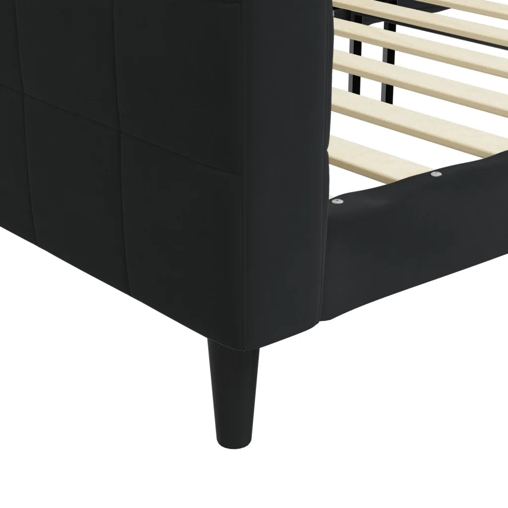 Letto da Giorno Nero 90x190 cm in Velluto 354023