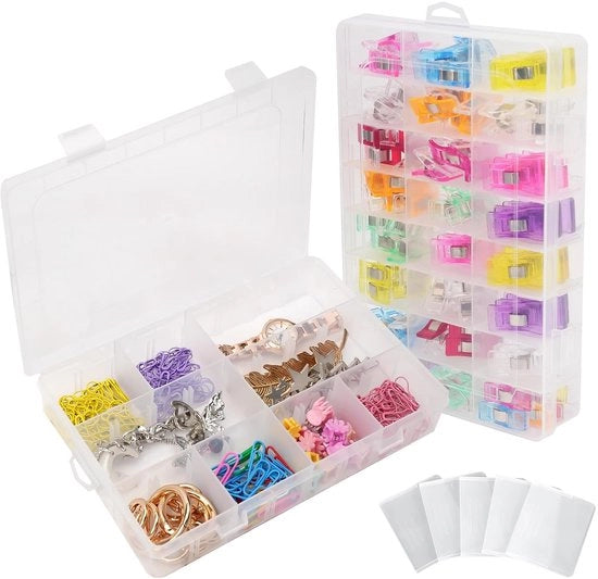 Scatola per Snack con Compartimenti - Scatola per Bambini - Scatole per Snack - Scatola RVS - Contenitore per Snack - Design Transparente - 2 Pezzi