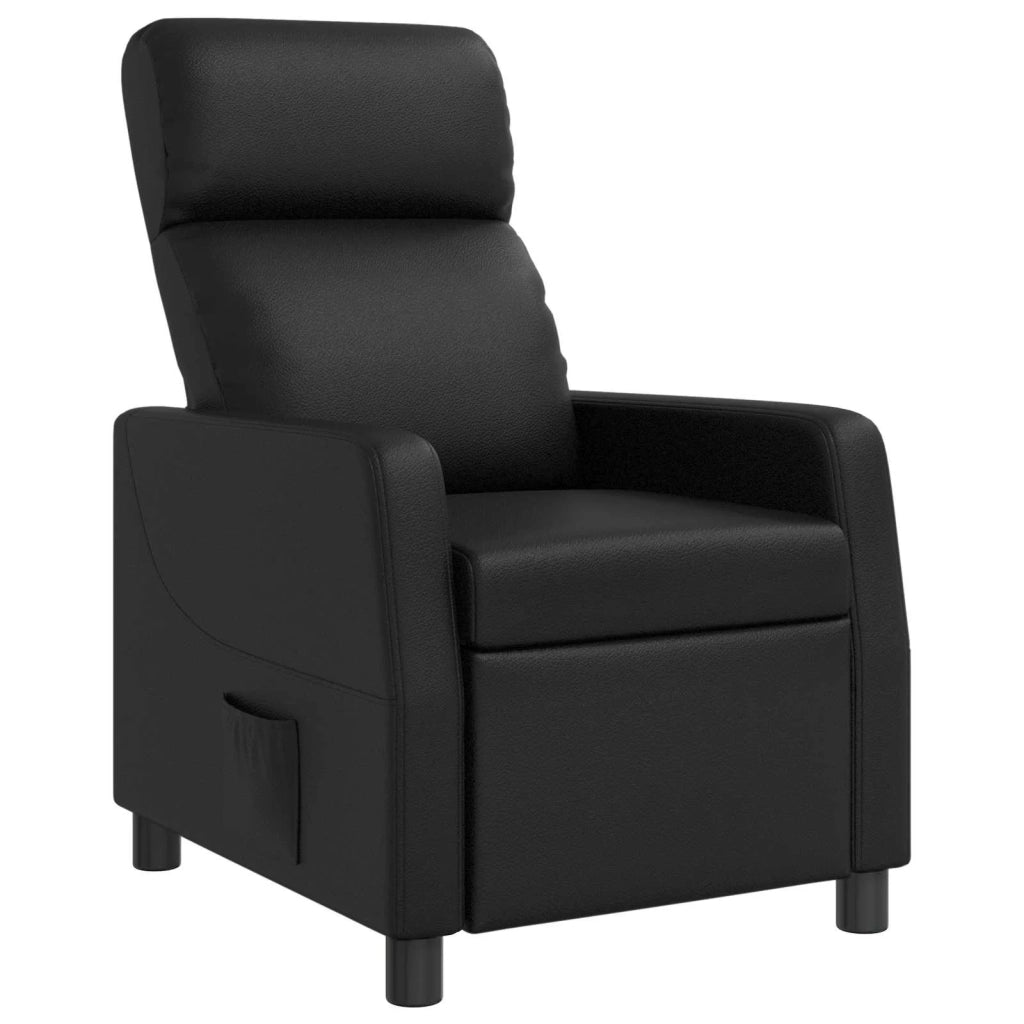 Divano Sedia-Poltrona reclinabile Nero Similpelle 274701
