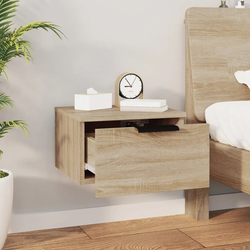 Comodino a Muro Rovere Sonoma 34x30x20 cm cod mxl 65589