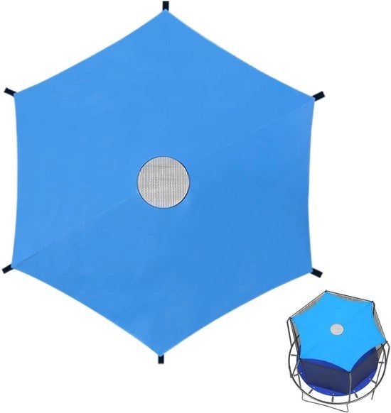 Trampolino con Ombrellone Ø 183 244 305 cm - Copertura Trampolino Resistente ai Raggi UV e Imbottito - Adatto per Trampolini a 6 Stanghe