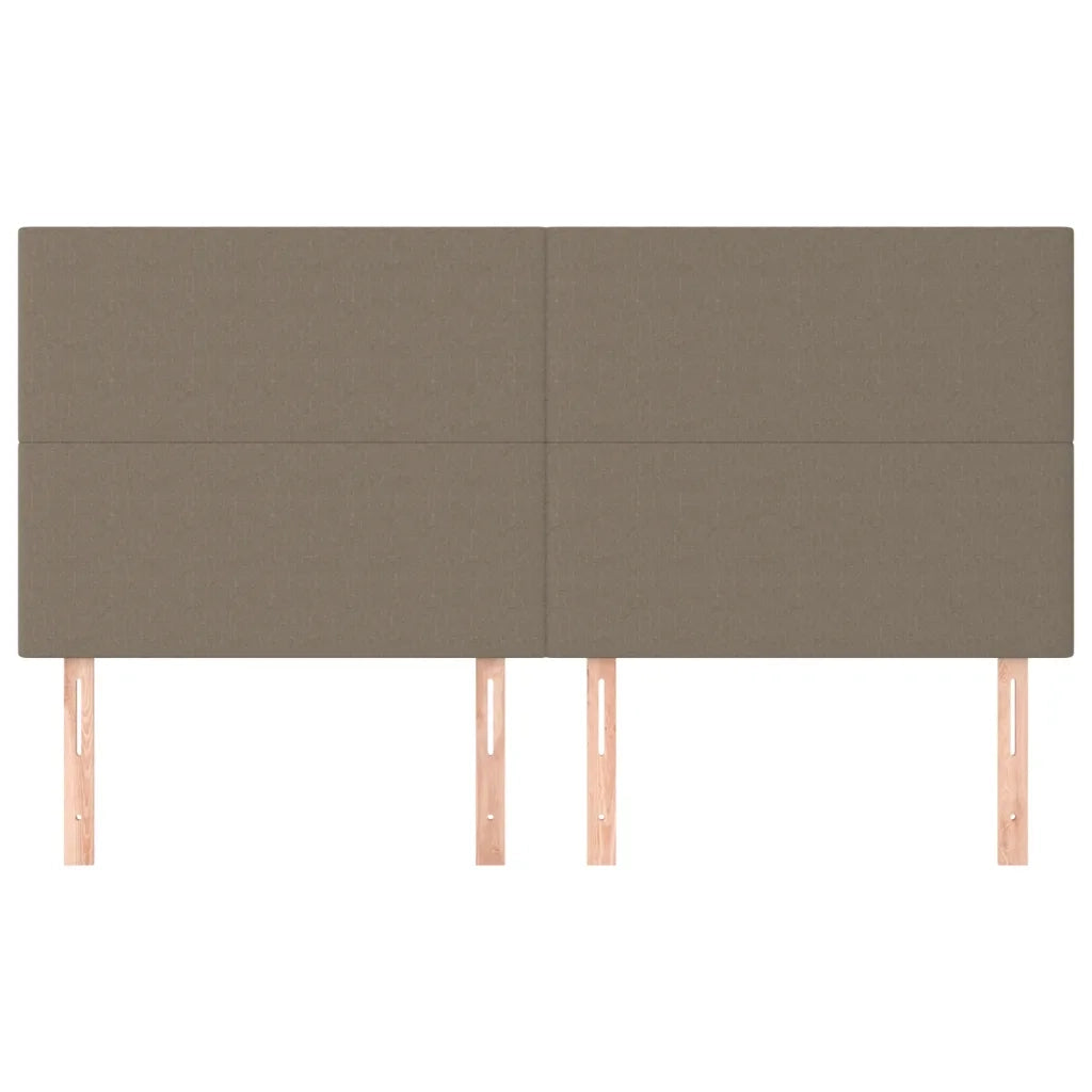 Testiera per letto Tortora 180x5x118/128 cm Tessuto 3116070