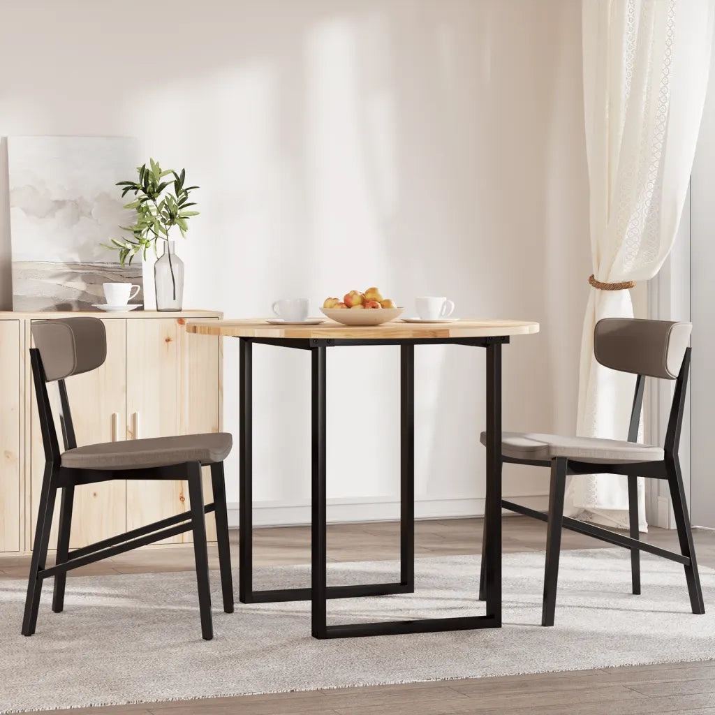 Piano Tavolo Rotondo Ã˜90x2 cm in Legno Massello di Acacia