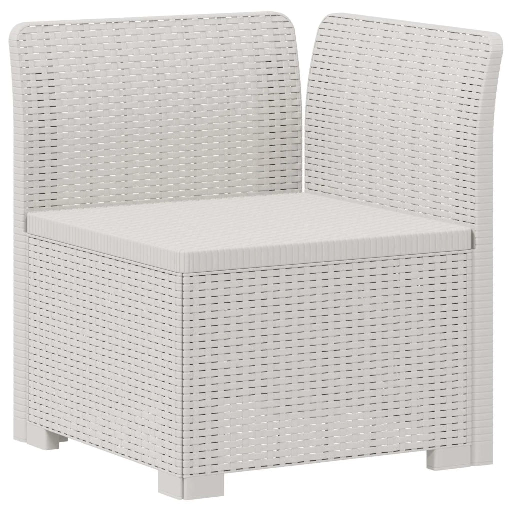 Divano da Giardino a 3 Posti in Aspetto Rattan PP Bianco 3443816