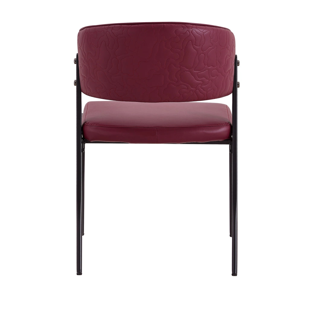 SEDIA DA PRANZO MODERNA IN PU ROSSO 78 CM CON STRUTTURA IN METALLO