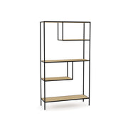 Scaffale industriale Hispanohogar finitura rovere e grafite 177x100x33