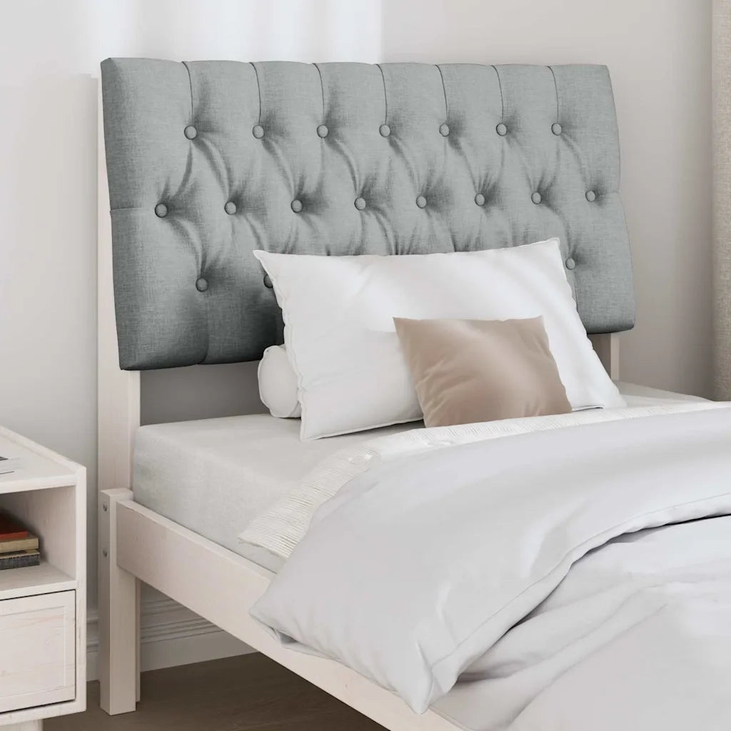 Testiera imbottita Grigio chiaro 90 cm Pino massello 879363