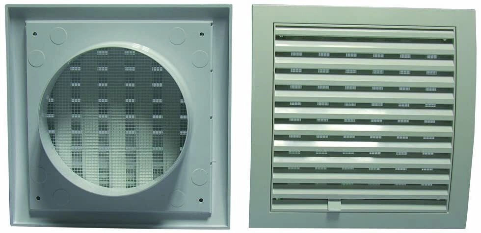 GRIGLIA DI AERAZIONE QUADRATE IMBOCCO TONDO Diametro 100 mm (10 cm)