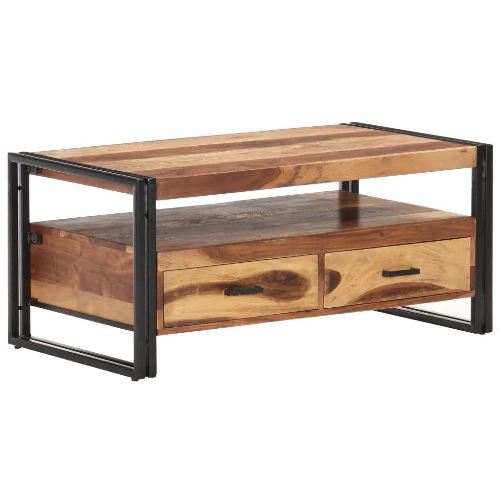 Tavolino 100x55x45cm in Massello Acacia con Finitura Sheesham cod mxl 54934