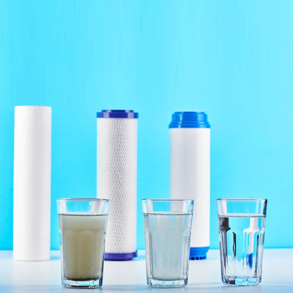 Naturewater Filtro dell'acqua a 3 livelli NW-BR10B4, con cartucce filtranti da 254 mm, attacco tubo 32,89 mm