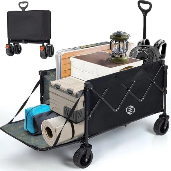 Carrello Bolder - Carrello Opvolutile - Carrello per Spiaggia - Ruote a Rotazione - Multi Posizioni - Carrello per Spiaggia Portatile