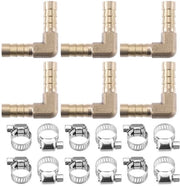 Connettore a L per tubi metallici - Corrosione resistente - Set da 6 pezzi - Adatto per tubi flessibili - Connettore a L per alta temperatura