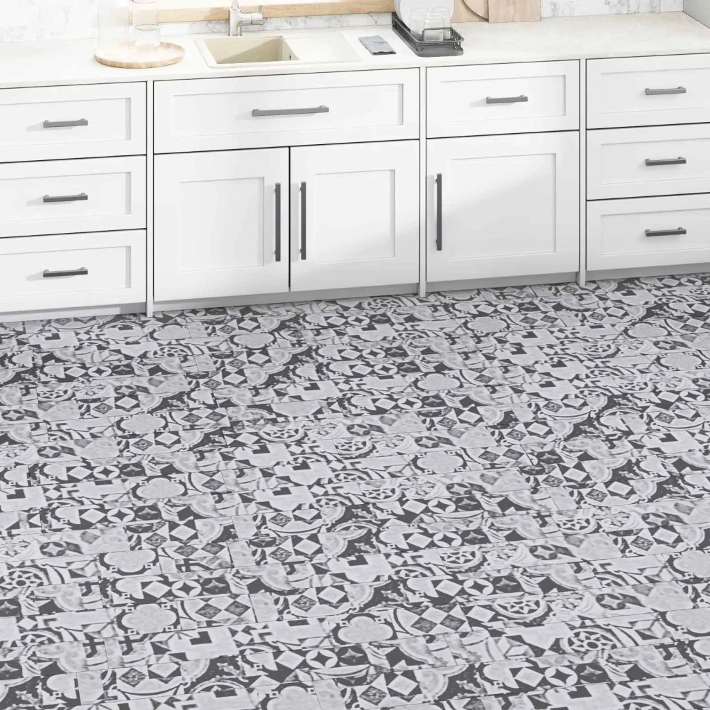 Tavole per Pavimenti 5,02 m2 36 pz PVC Modello grigio CFW5188416