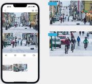 Camera esterna 4MP HD con tracciamento del movimento e WiFi - PTZ a 360 gradi, rilevamento movimenti, intercom, visibilità notturna IP66 impermeabile.