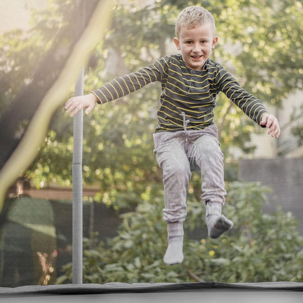 Rete di Sicurezza Sostitutiva per Trampolino da Esterno con Diametro 244 cm/305 cm/366 cm/427 cm/457 cm/488 cm, con Doppia Cerniera e Fibbie Protettive