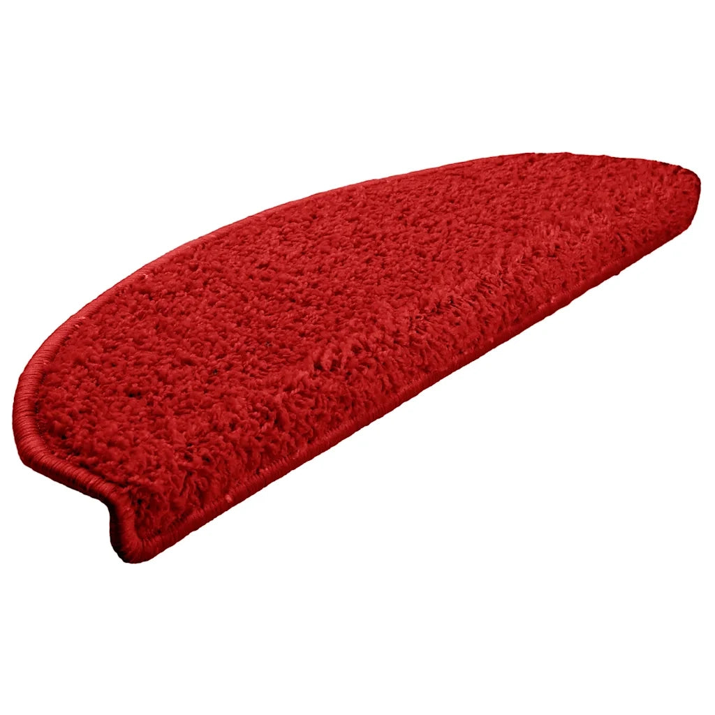 Tappetini per scale 30 pz 65x21x4 cm rossi semicircolari grandi