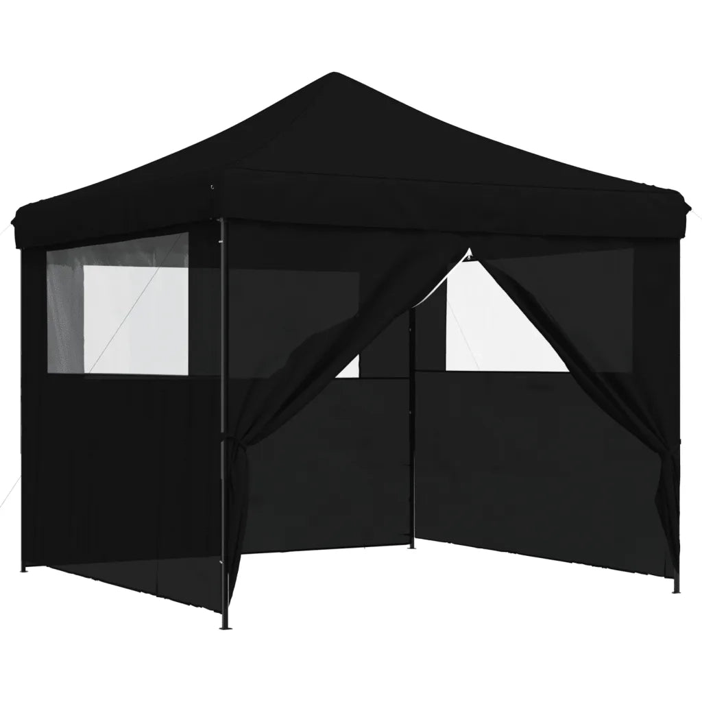 Tendone per Feste Pieghevole Pop-Up con 4 Pareti Nero