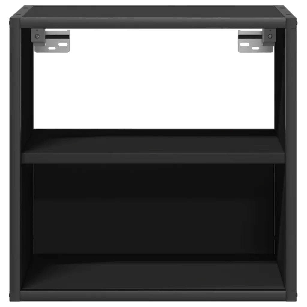 Comodini a Muro 2 pz-Set di 2 Tavolino da notte Nero 40x31x39,5 cm 521453
