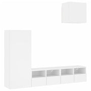 Mobile TV multimediale scaffale TV credenza mobile TV per sala da pranzo soggiorno camera da letto 4 pezzi legno ingegnerizzato bianco 02_0029232