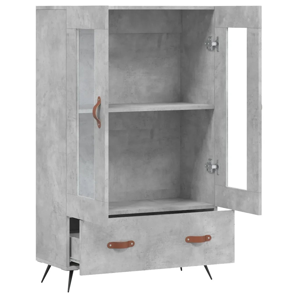 Credenza | Madia | Buffet da pranzo | Armadio da pranzo Grigio Cemento 69,5x31x115 cm in Legno Multistrato