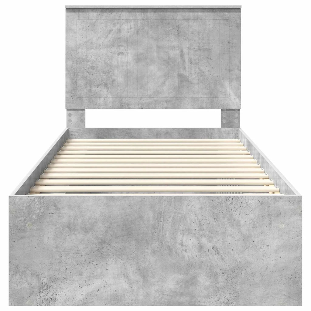Struttura del letto Calcestruzzo 90 x 200 cm Pino massello