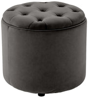 Pouf Contenitore Pantin In Velluto grigio