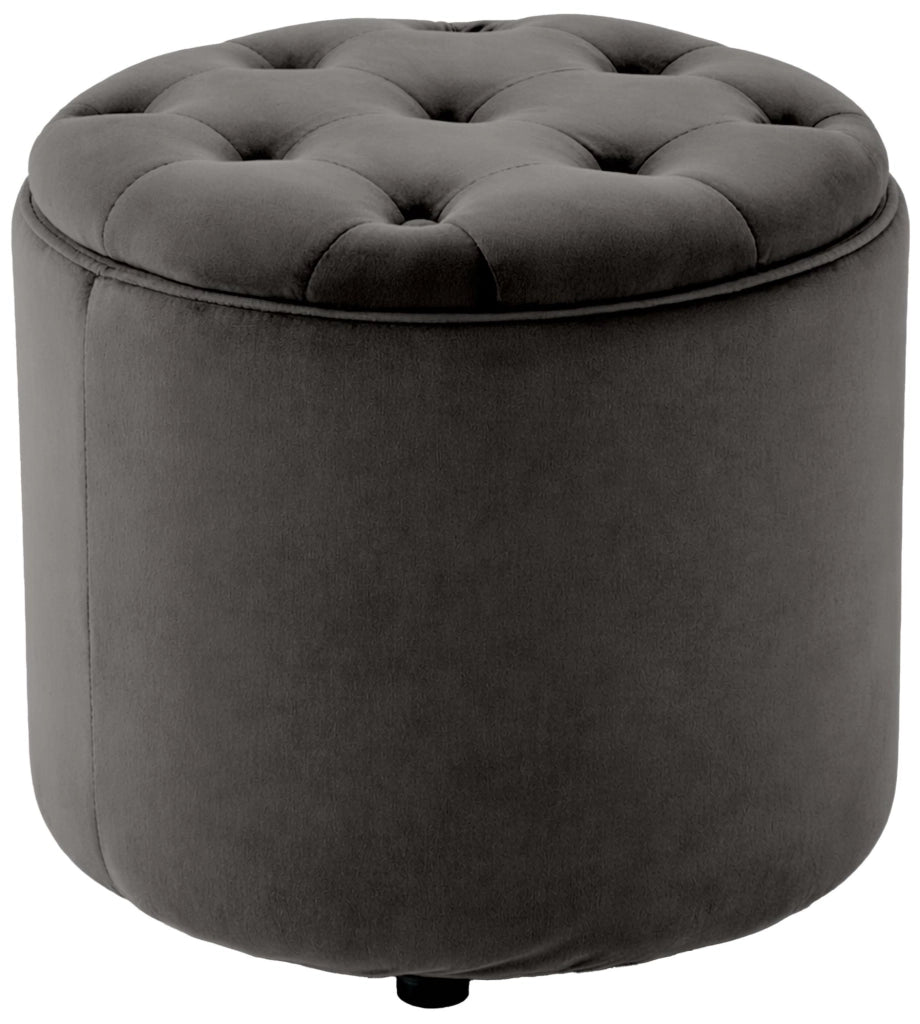 Pouf Contenitore Pantin In Velluto grigio