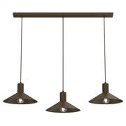 Lampada a sospensione Nox 3xE27 bruna acciaio Luminex