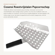 Scuola di Popcorn - Lame Frittelle in Acciaio Inossidabile - Schepetto per Fritture - Setaccio per Cereali - Schepetto per Snack - Progettazione Ergonomica - Manico con Fori - Schepetto