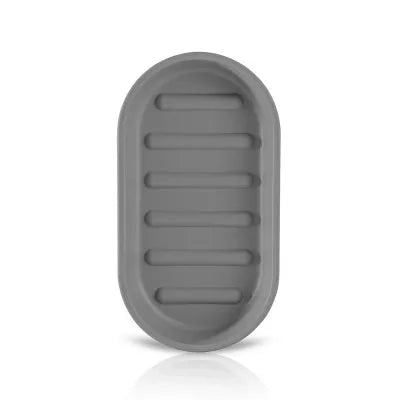 Portasaponetta in plastica Soft touch Grigio antracite serie Jinko
