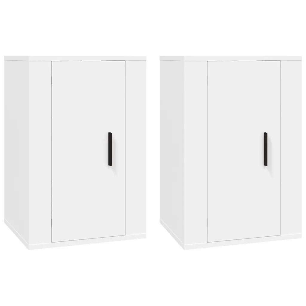 Mobili Porta TV a Parete 2 pz Bianco 40x34,5x60 cm 816657