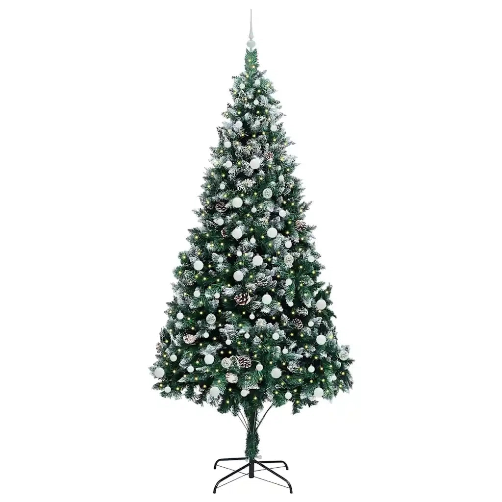 Albero di Natale Artificiale-Albero Natalizio con 300 LED Verde 240 cm 895205