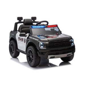 Macchina Elettrica per Bambini Licenza Ufficiale Ford Raptor Police 10,8V Bianco e Nero