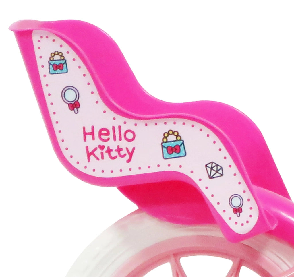 Bicicletta per Bambine 12" Hello Kitty Freno Caliper e Stabilizzatori in Acciaio Hi-Ten Rosa