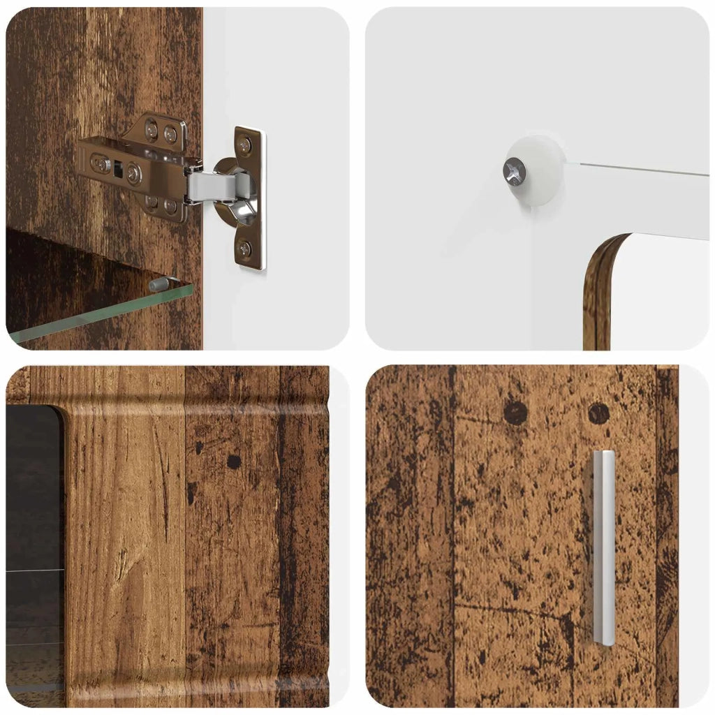 Credenza con porta FLORIN Legno vecchio 55,5 x 29 x 100 cm 880259
