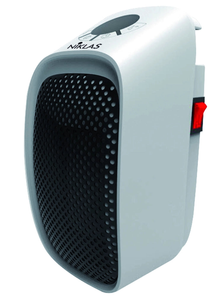 TERMOVENTILATORE SCALDA BAGNO NIKLAS PTC PLUG-IN TREND 400W - 11x8xH16 CM