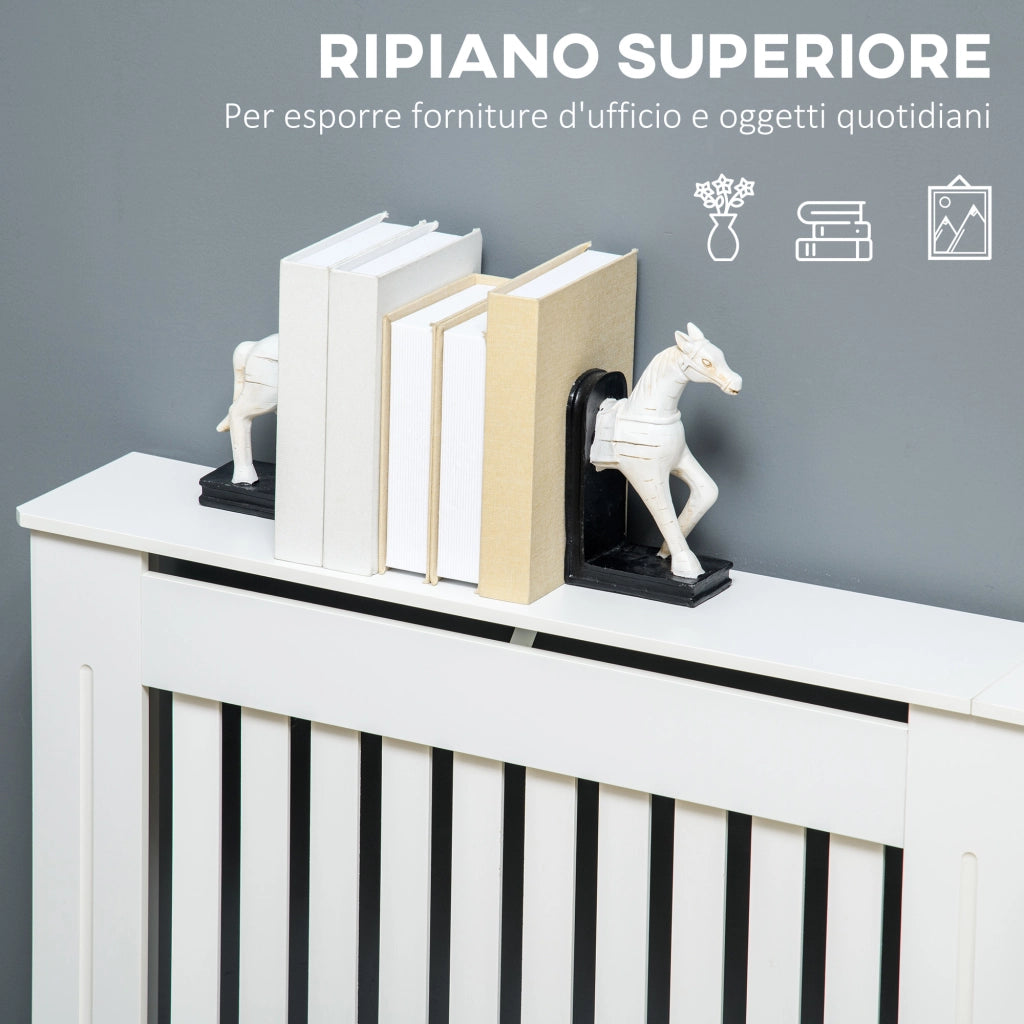 Copritermosifone a Doghe in MDF ¨C Zephmum ¨C Bianco 172x19x81 cm