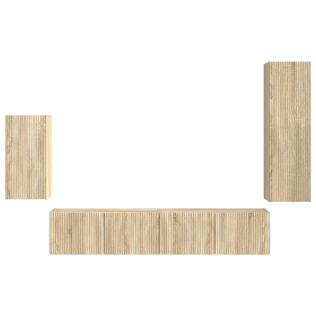 Set mobile TV 4 pcs Rovere Sonoma Legno multistrato